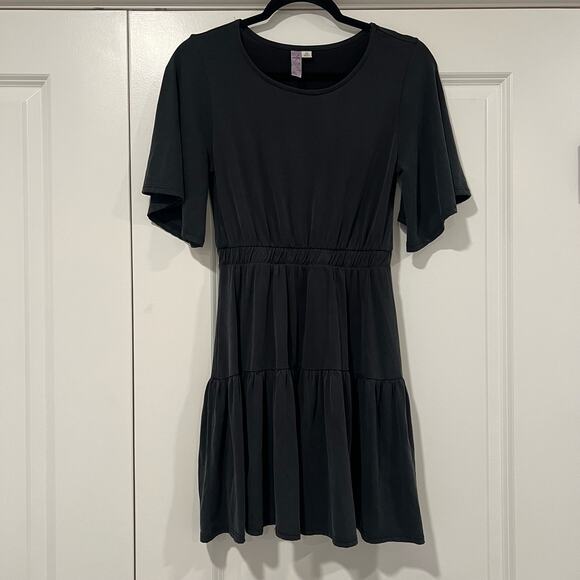 Francescas Alya Women's Crewneck Short Sleeeve Mini Dress Black Size XS - Picture 1 of 9